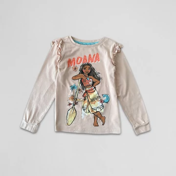 Disney - Lány hosszú ujjú, Moana, világosbarna (110-116)