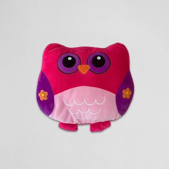 Rovitex - Pink plüss bagoly 35x30 cm