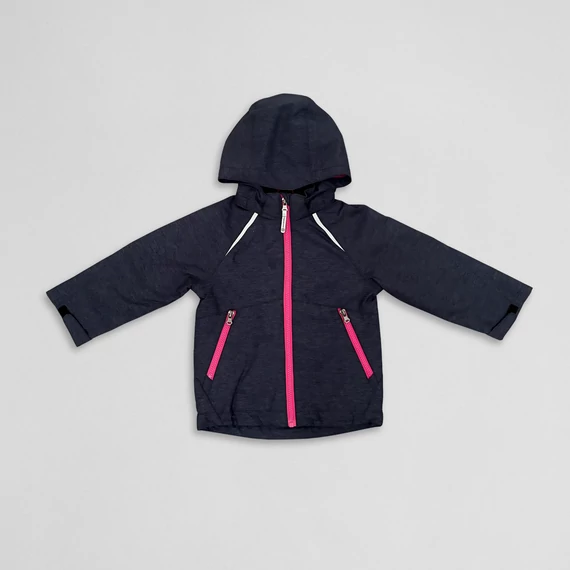 H&M - Sötétkék átmeneti kabát kapucnival (98)