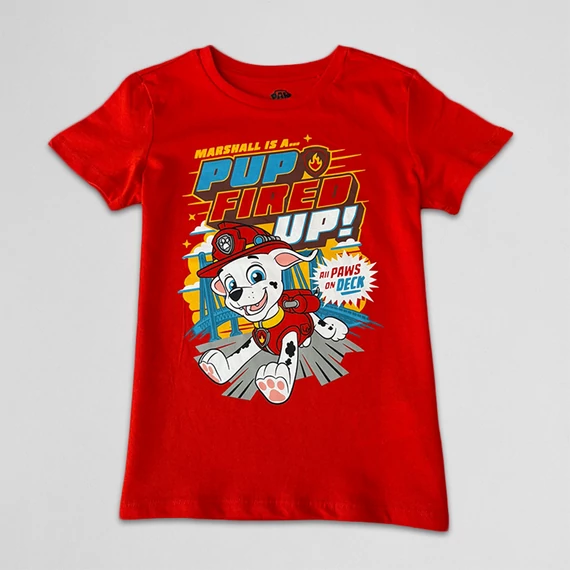 Paw Patrol - Fiú póló, Mancs Őrjárat, piros, több méretben