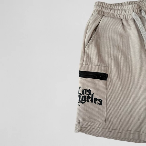 S&D Kids - Fiú rövidnadrág, Los Angeles, drapp, több méretben