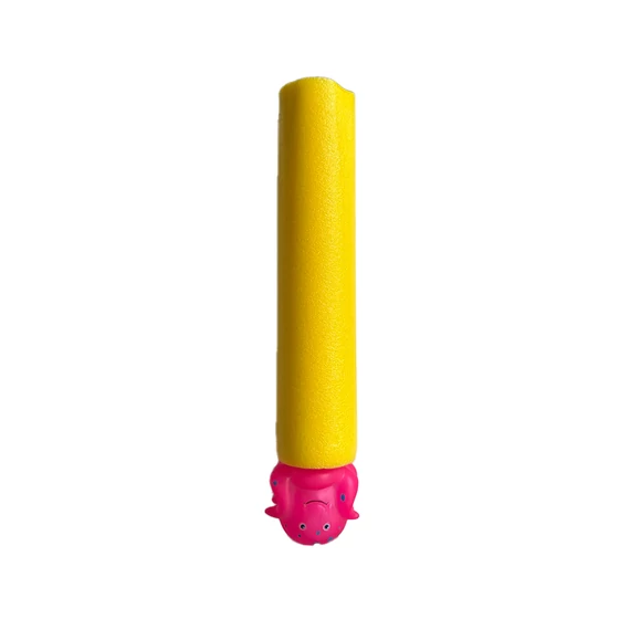 Szivacsos vízipuska, rózsaszín polipos kihúzóval (28cm)